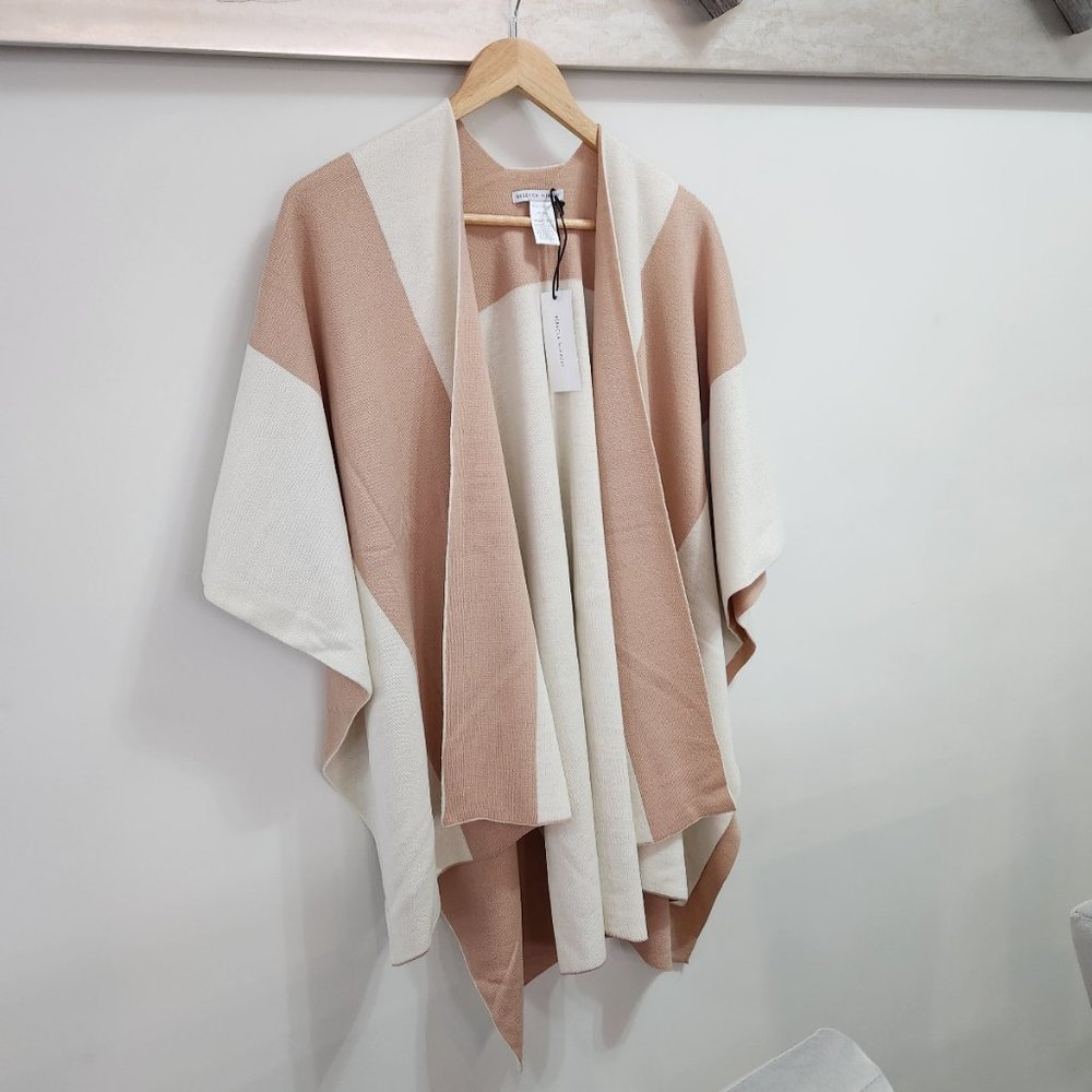 NWT - REBECCA MINKOFF RUANA IN CREAM & BEIGE
